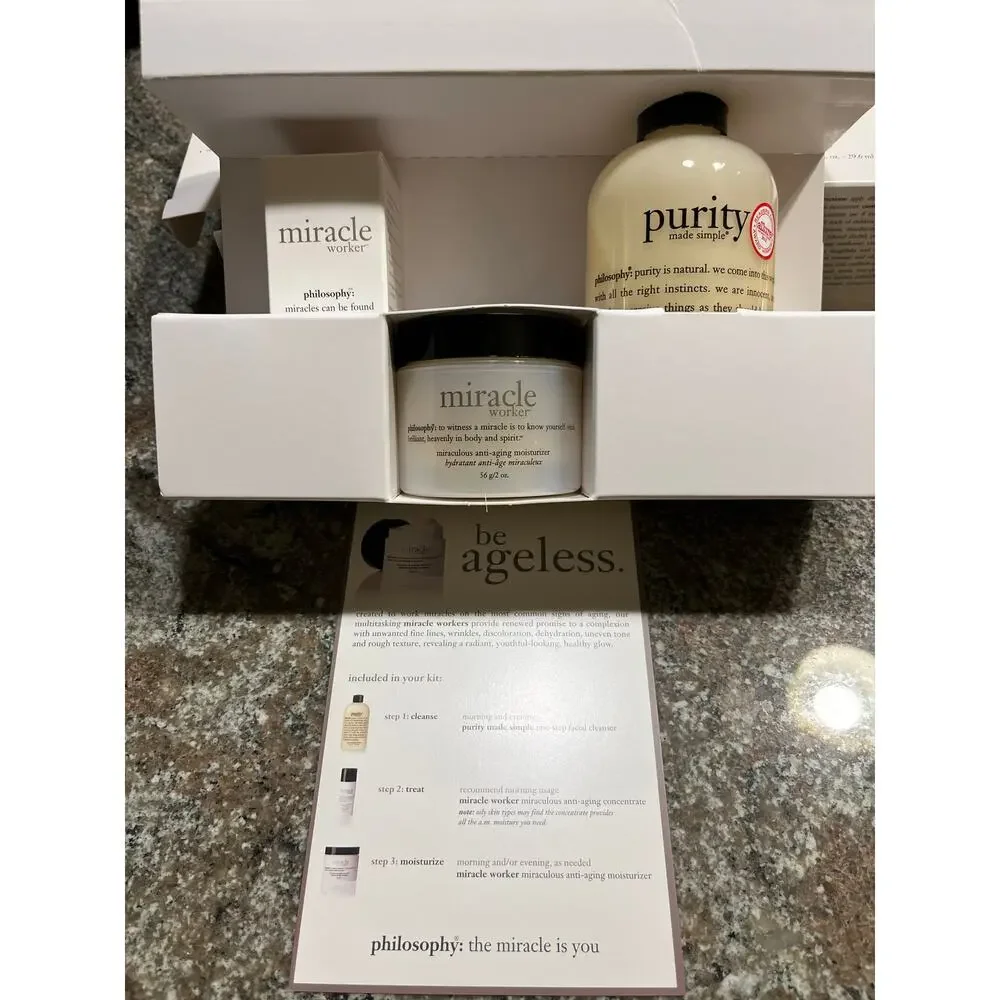 Philosophy Box of Miracles Gift Set Miraculous Anti-aging Trio NEW